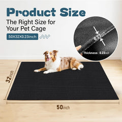 Wibeelee under crate mat with non-slip backing keeps dogs steady.