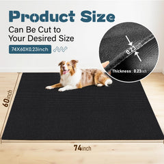 Wibeelee crate mat with waterproof rubber backing protects floors from urine.