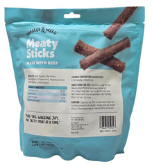 Wiggles & Wags Beef Meaty Sticks made in the USA signifying trusted quality.