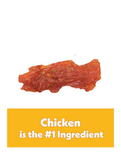 Wiggles & Wags tender chewy jerky texture dogs love for flavorful treats.