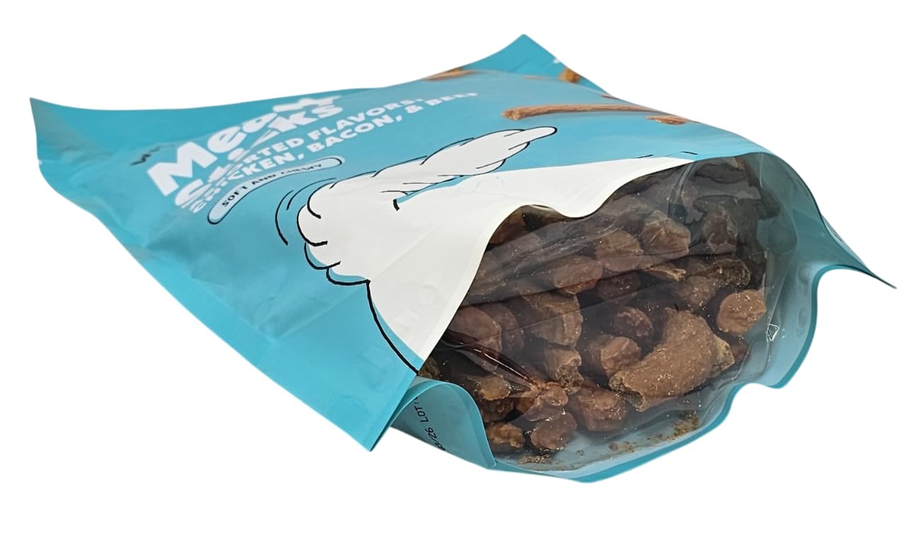 Wiggles & Wags Meaty Sticks 1-pound resealable bag keeps freshness
