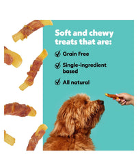 Wiggles & Wags resealable treat bag keeps freshness on the go.