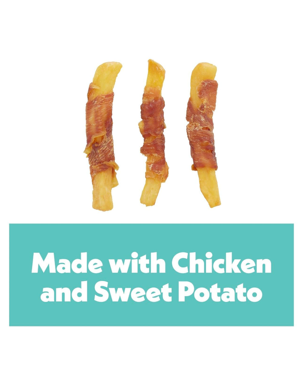 Wiggles & Wags soft-chewy texture treats for easy, enjoyable chewing.