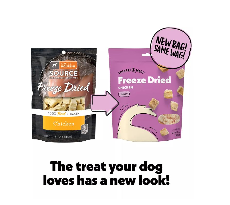 Training-ready Wiggles & Wags treat for positive reinforcement