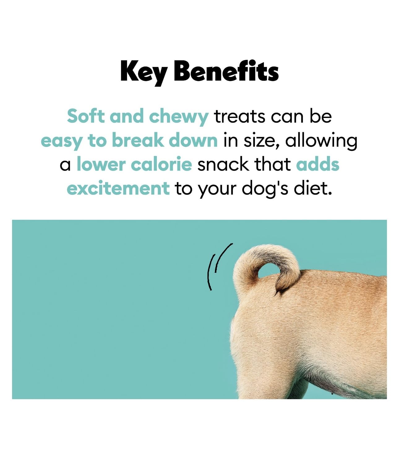 16 ounce Wiggles & Wags Twists bag ready for daily treats
