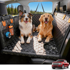 Wigoo dog-truck-seat-cover backseat hammock secures large dogs for calmer rides.