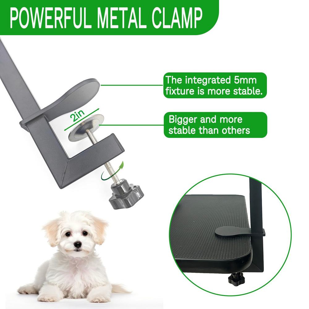 Wikdey dog grooming arm hammock holds the pet gently in place