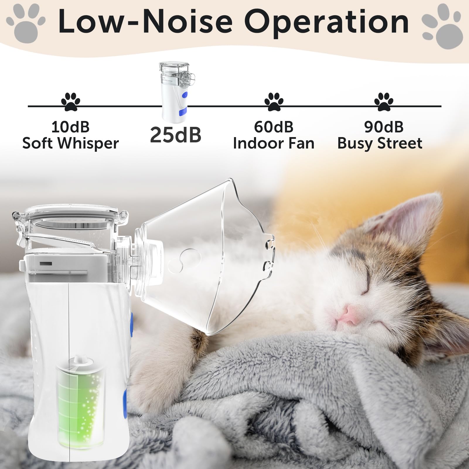 WIKSRY cat nebulizer four inch size fits in hand