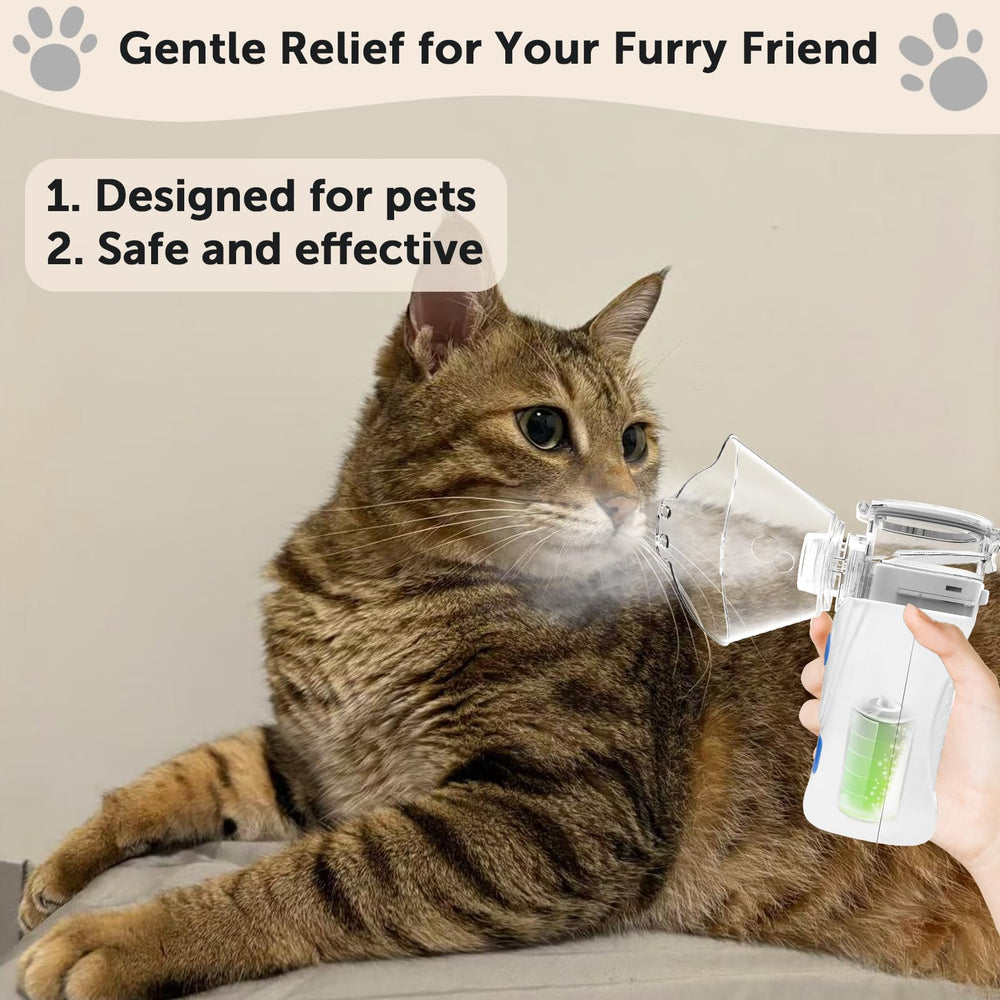 WIKSRY cat nebulizer pet friendly mask fits comfortably