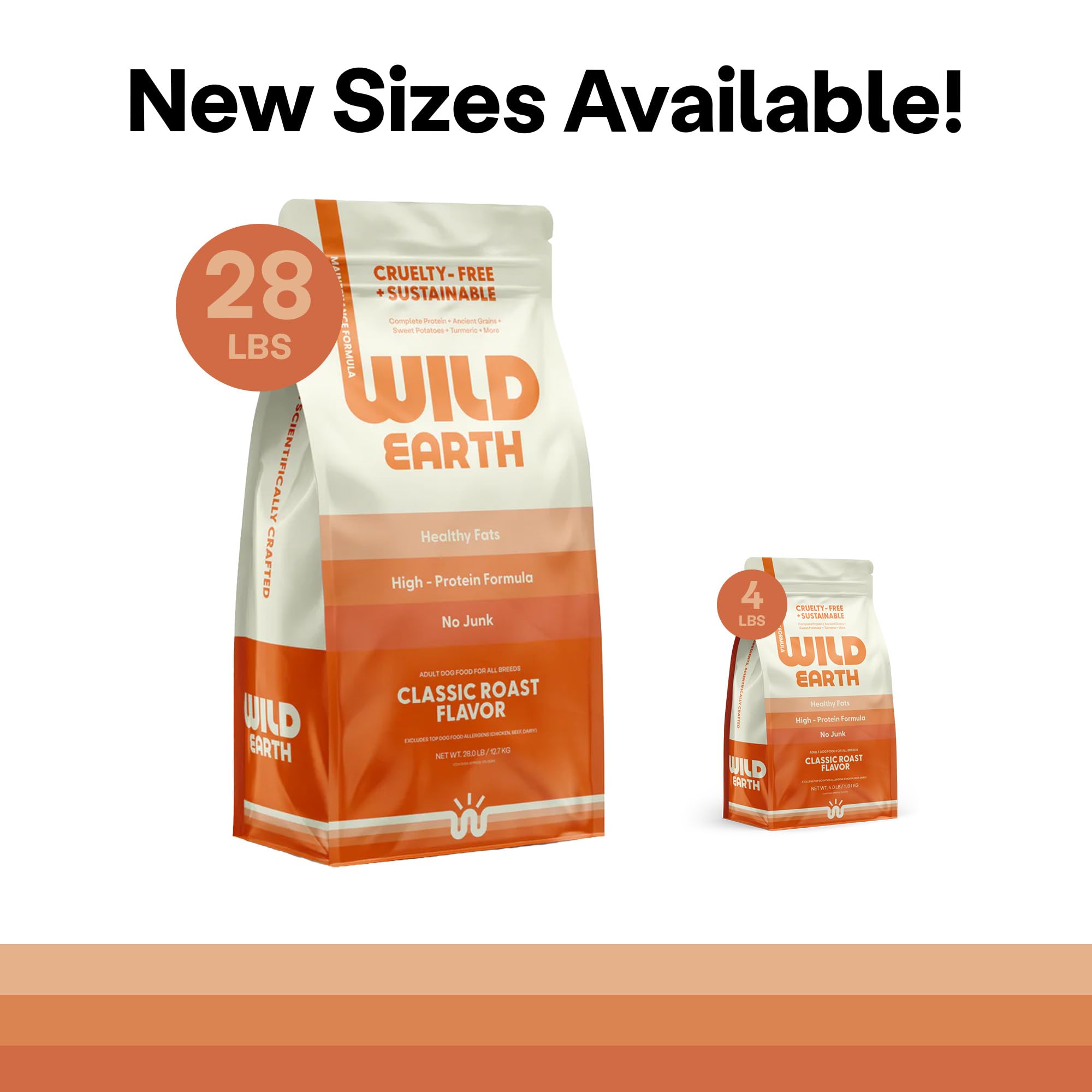 Wild Earth 28-lb bag shot ready for pantry or shelf.