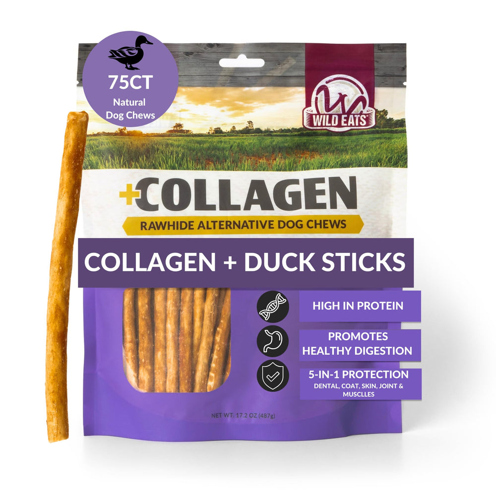 Wild Eats Duck Collagen Sticks for Dogs — long-lasting protein-rich chew.