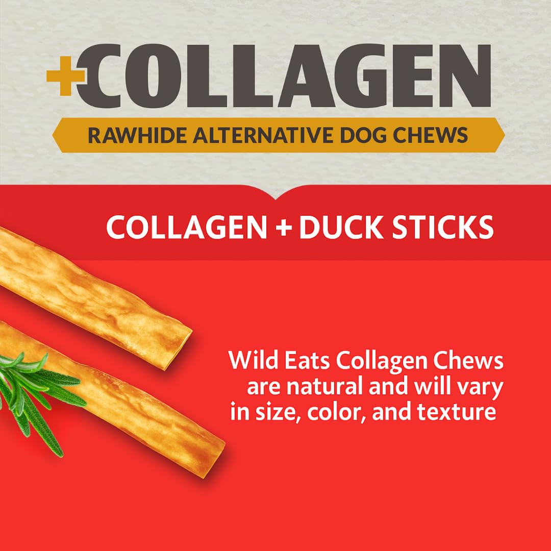 Wild Eats Salmon Collagen Stick serving suggestion for dogs