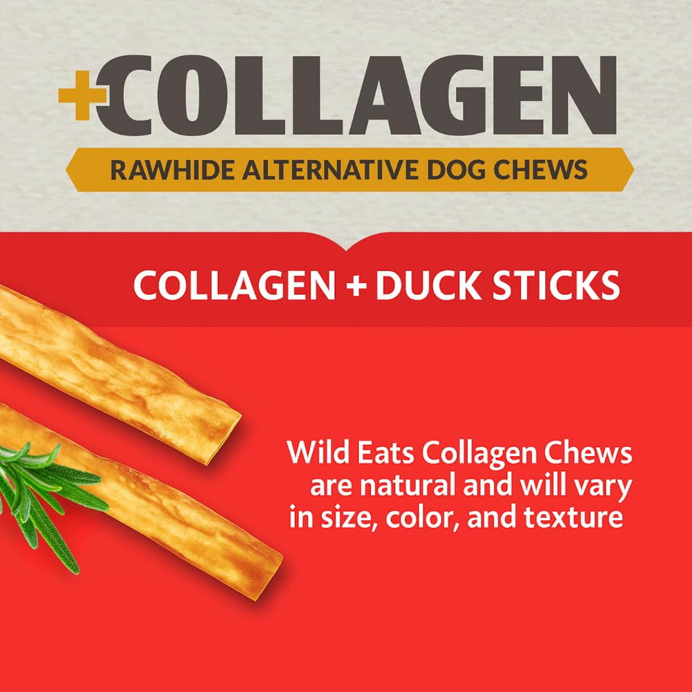 Wild Eats Salmon Collagen Stick serving suggestion for dogs