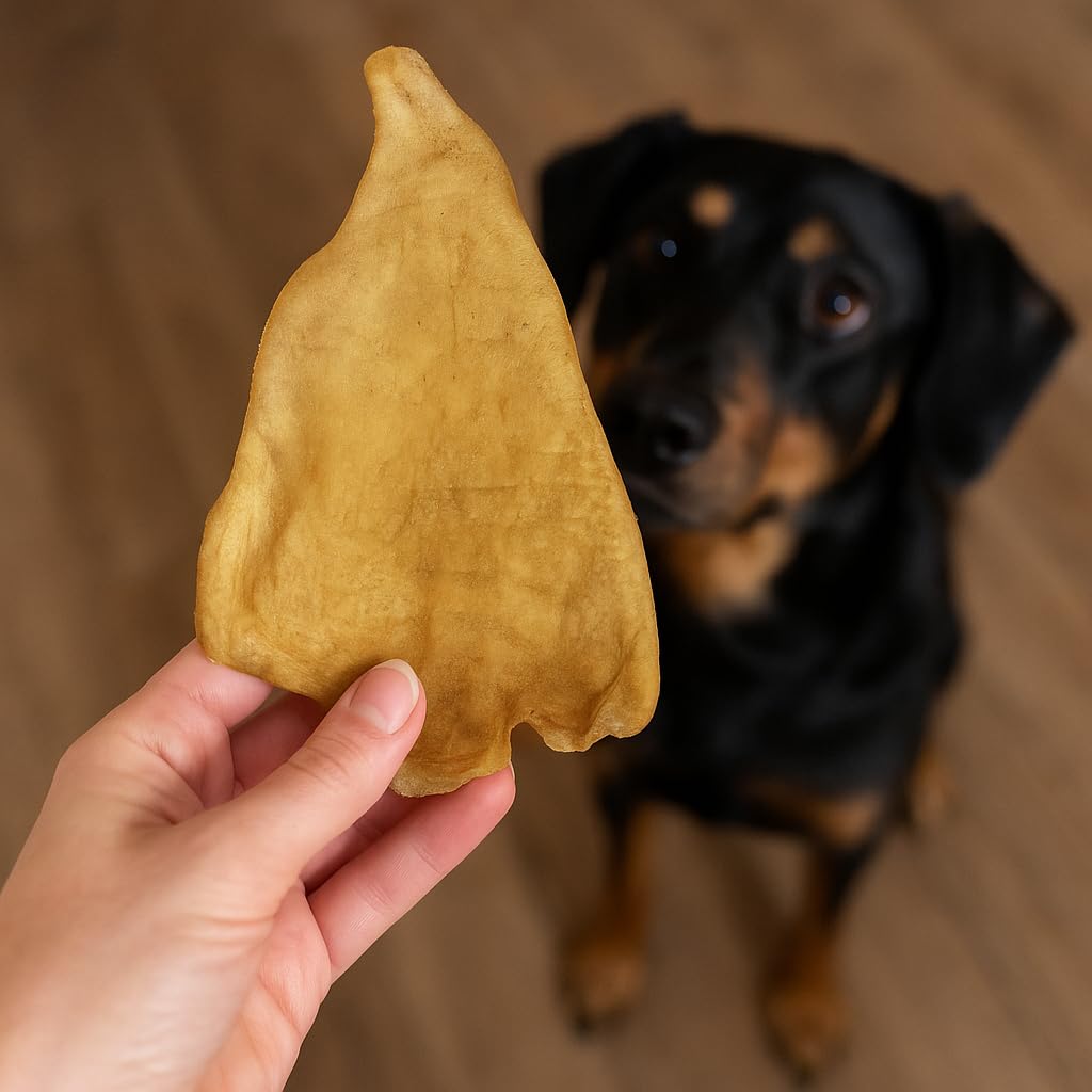 Single-ingredient Wild Eats Water Buffalo Ear Chews for simple, natural chewing.