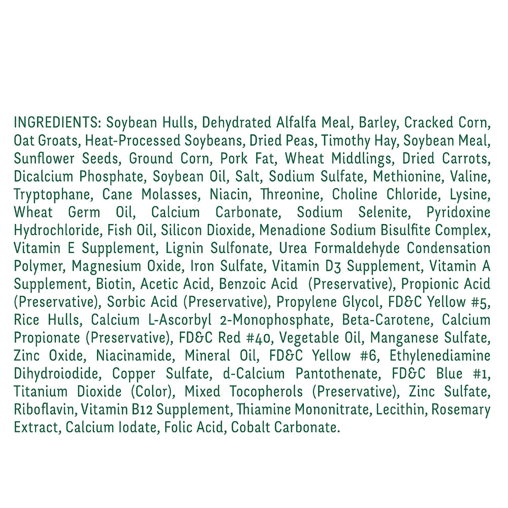 Fiber-rich components in Wild Harvest Advanced Nutrition Diet for rabbits