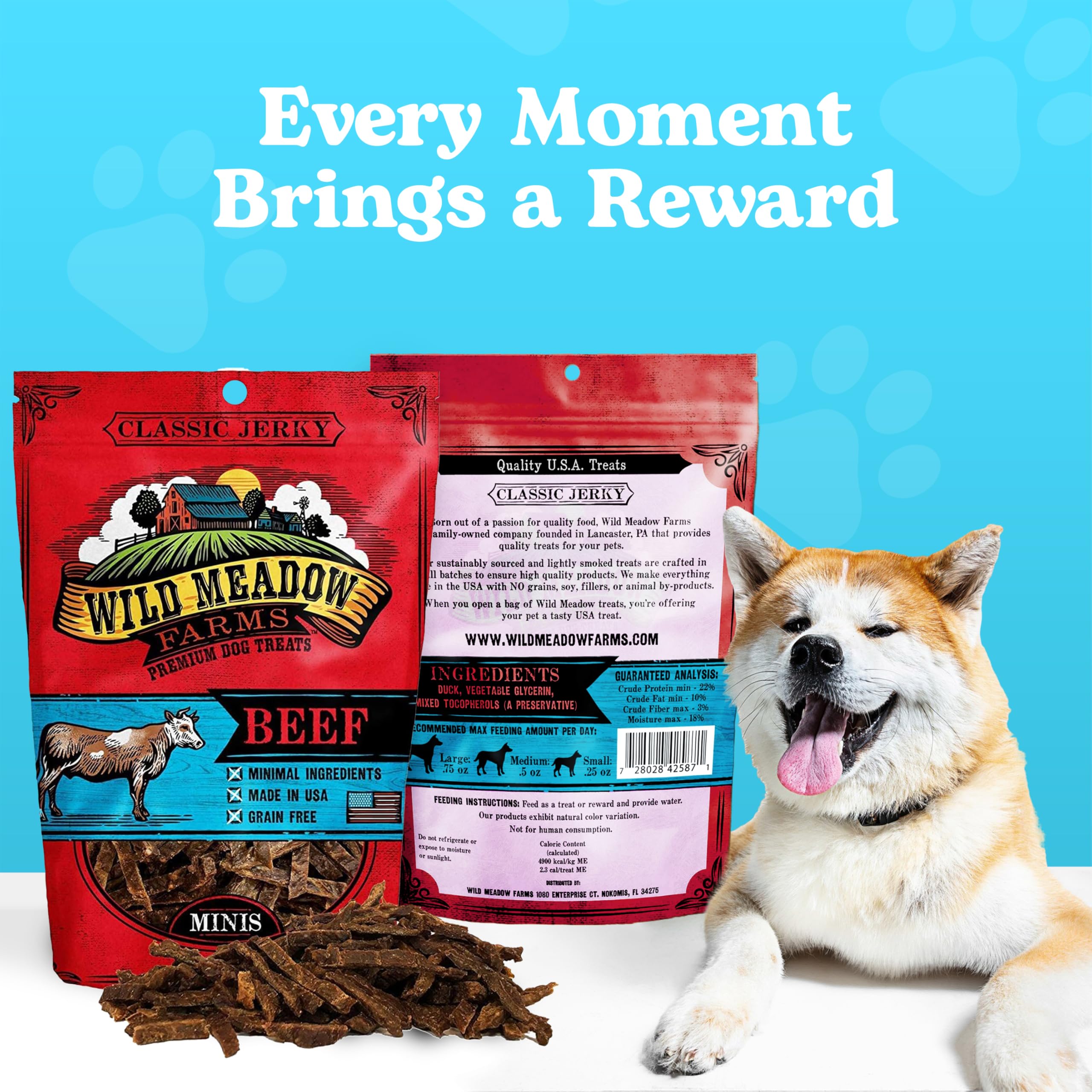 3.5 oz pouch of Wild Meadow Farms Minis, ideal for on-the-go treats.