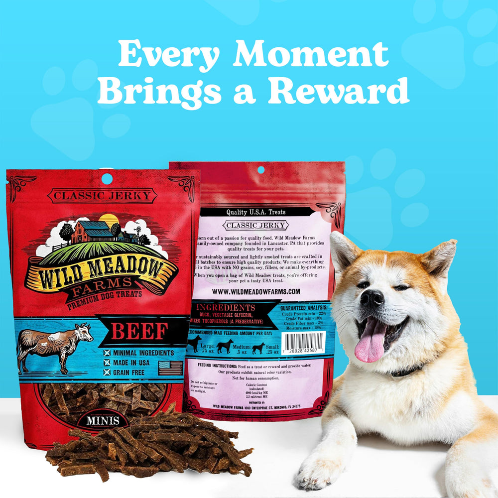 3.5 oz pouch of Wild Meadow Farms Minis, ideal for on-the-go treats.