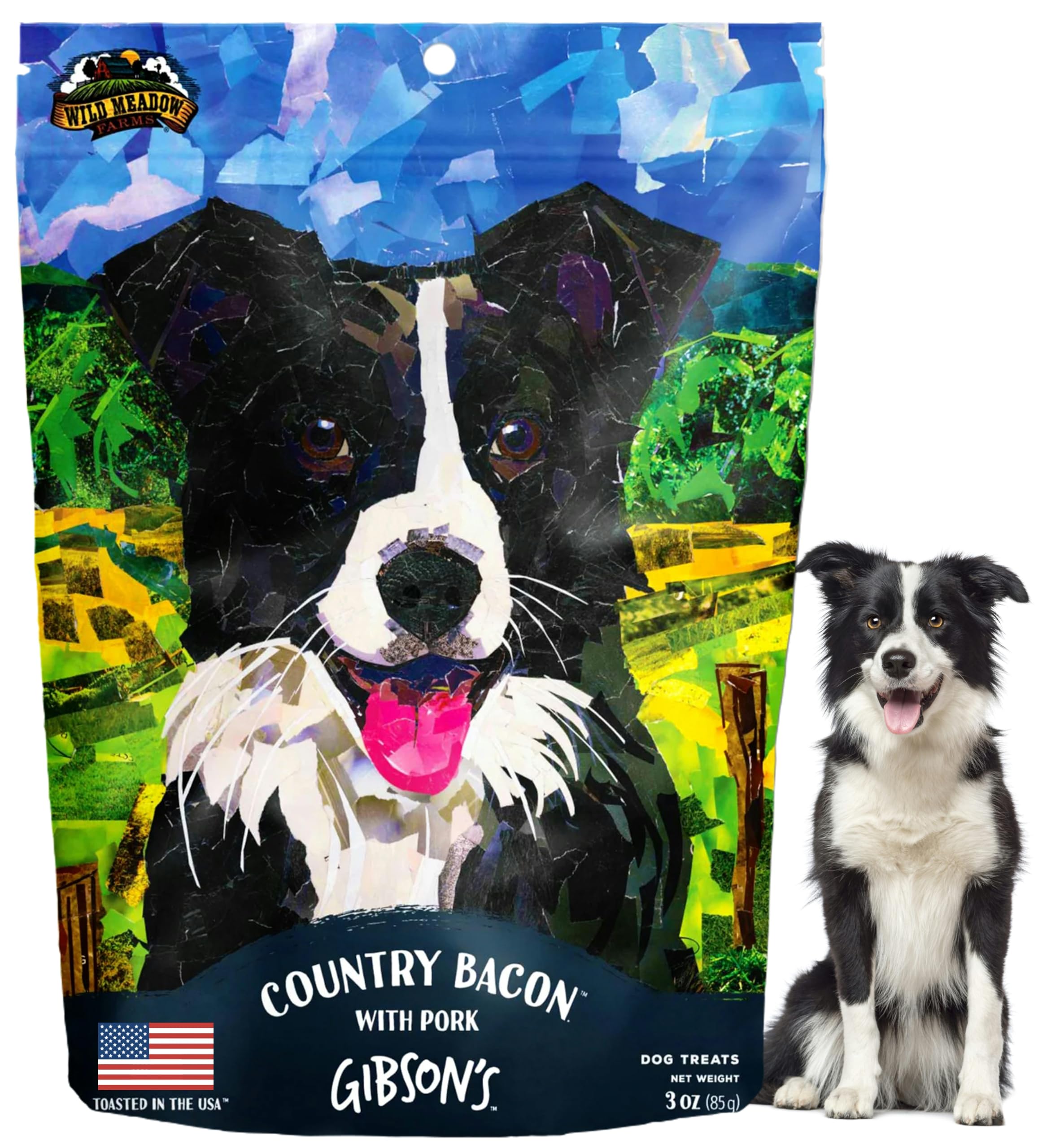 Wild Meadow Farms Gibson's Country Bacon pouch ready for training rewards.