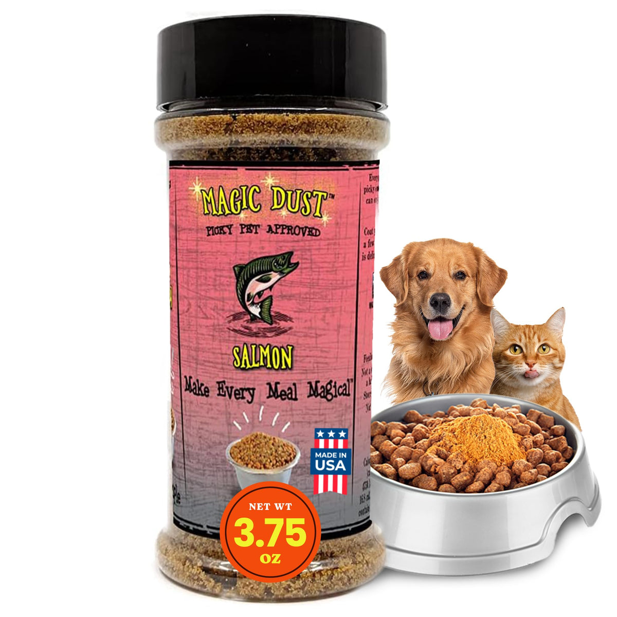Wild Meadow Farms Magic Dust Salmon Jerky Topper bottle for quick flavor boost.