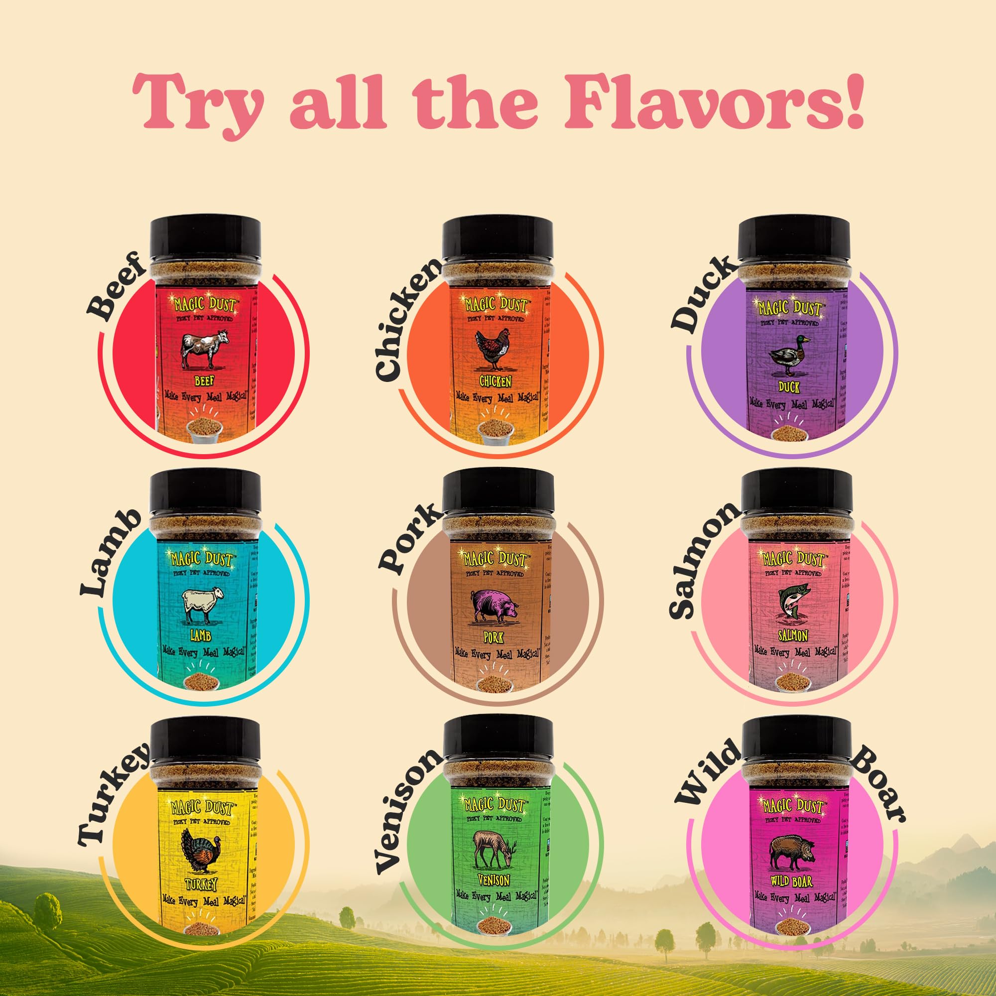 Wild Meadow Farms packaging shows easy pour-and-serve topping.