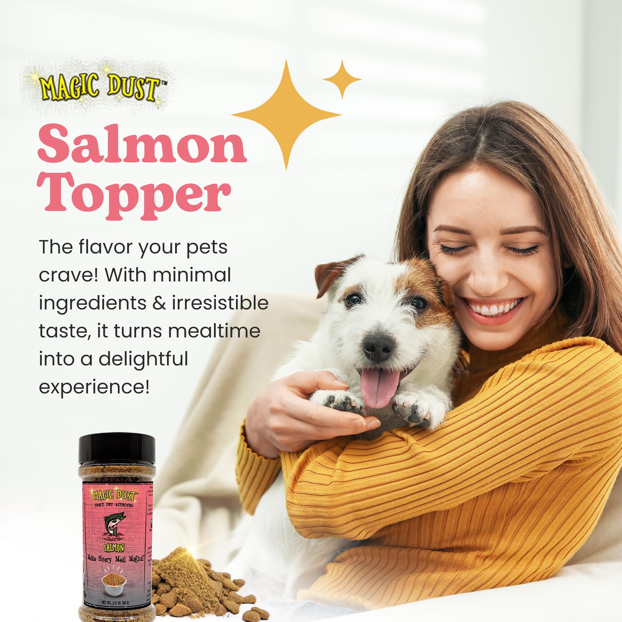Wild Meadow Farms Salmon Jerky Topper adds enticing aroma to meals.