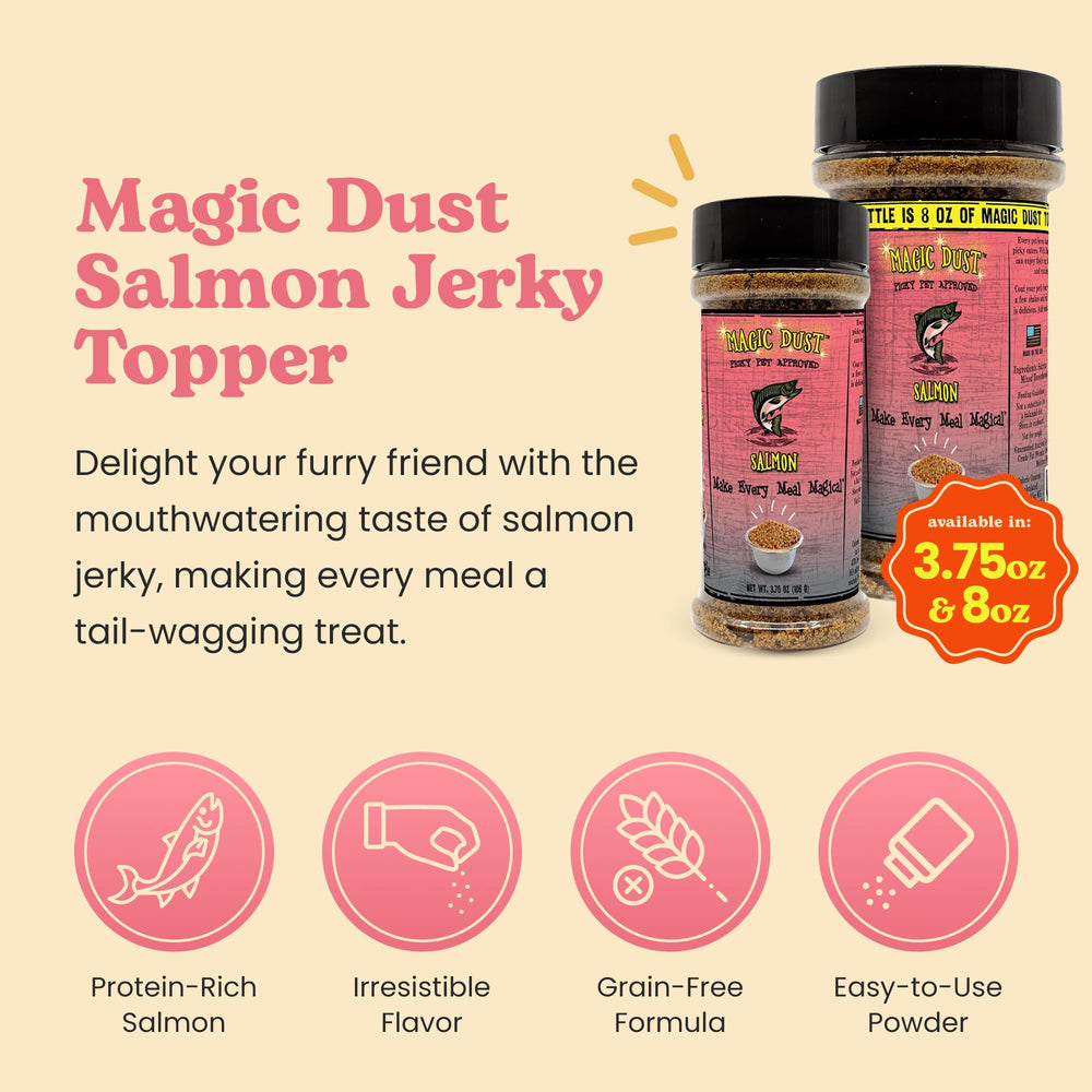 Wild Meadow Farms sprinkle action on kibble for tastier meals.