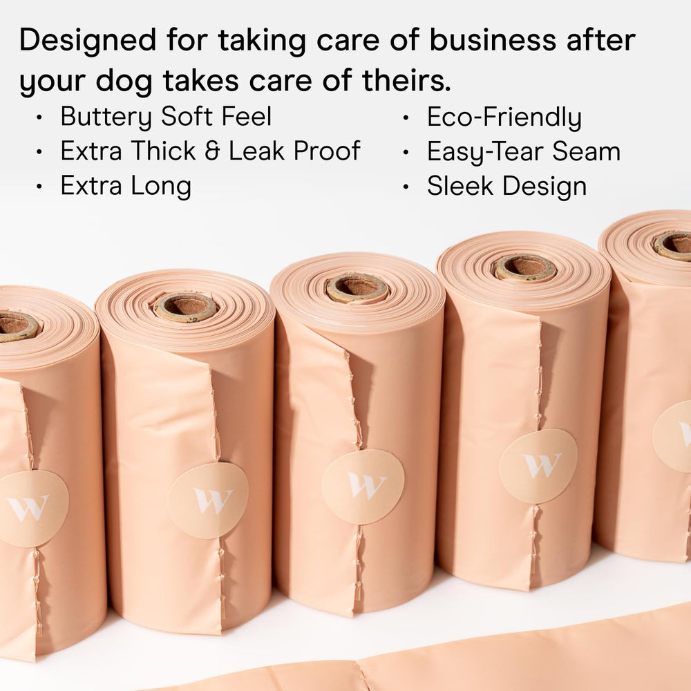 Wild One unscented poop bags in blush color for odor-neutral walks