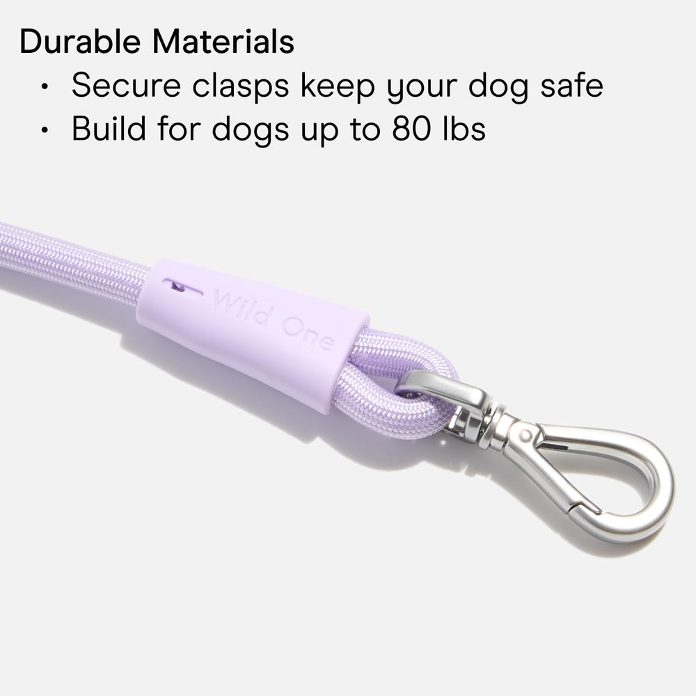 Wild One lightweight leash allows comfortable knots and easy wrapping around your hand.
