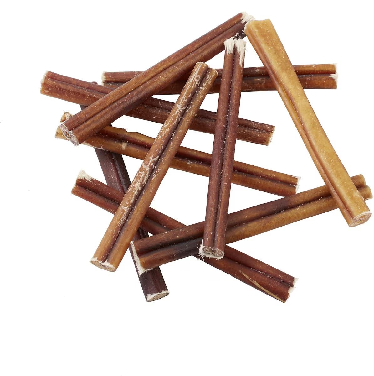 Wild Wolf Angus Bully Sticks, mixed thickness for varied chewing experiences.