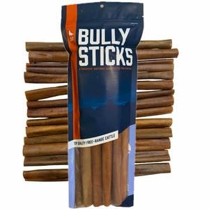 Wild Wolf CollaBully 12in pack front view, a tasty protein-rich dog chew.