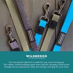 Wilderdog 6ft leash with zinc swivel clip for easy attachment.