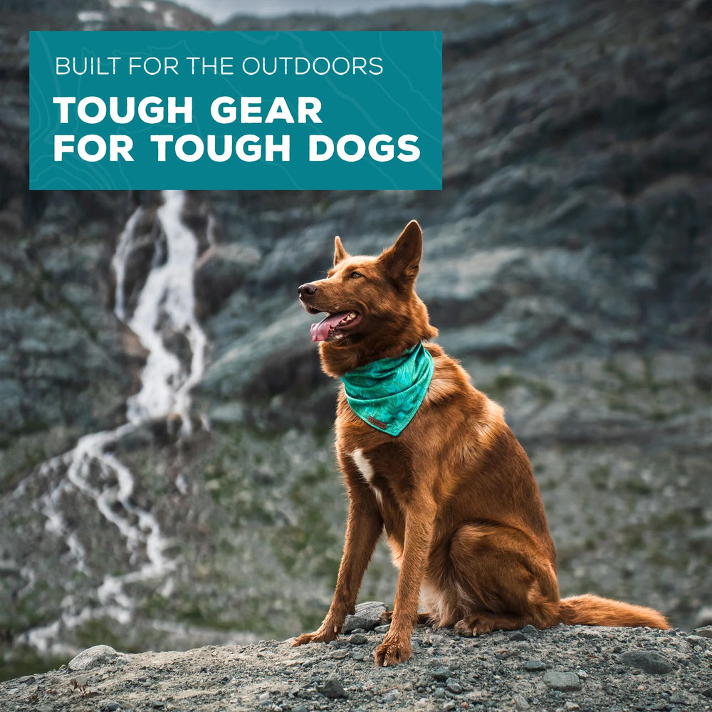 Wilderdog bandana with lifetime warranty for durable outdoor comfort.