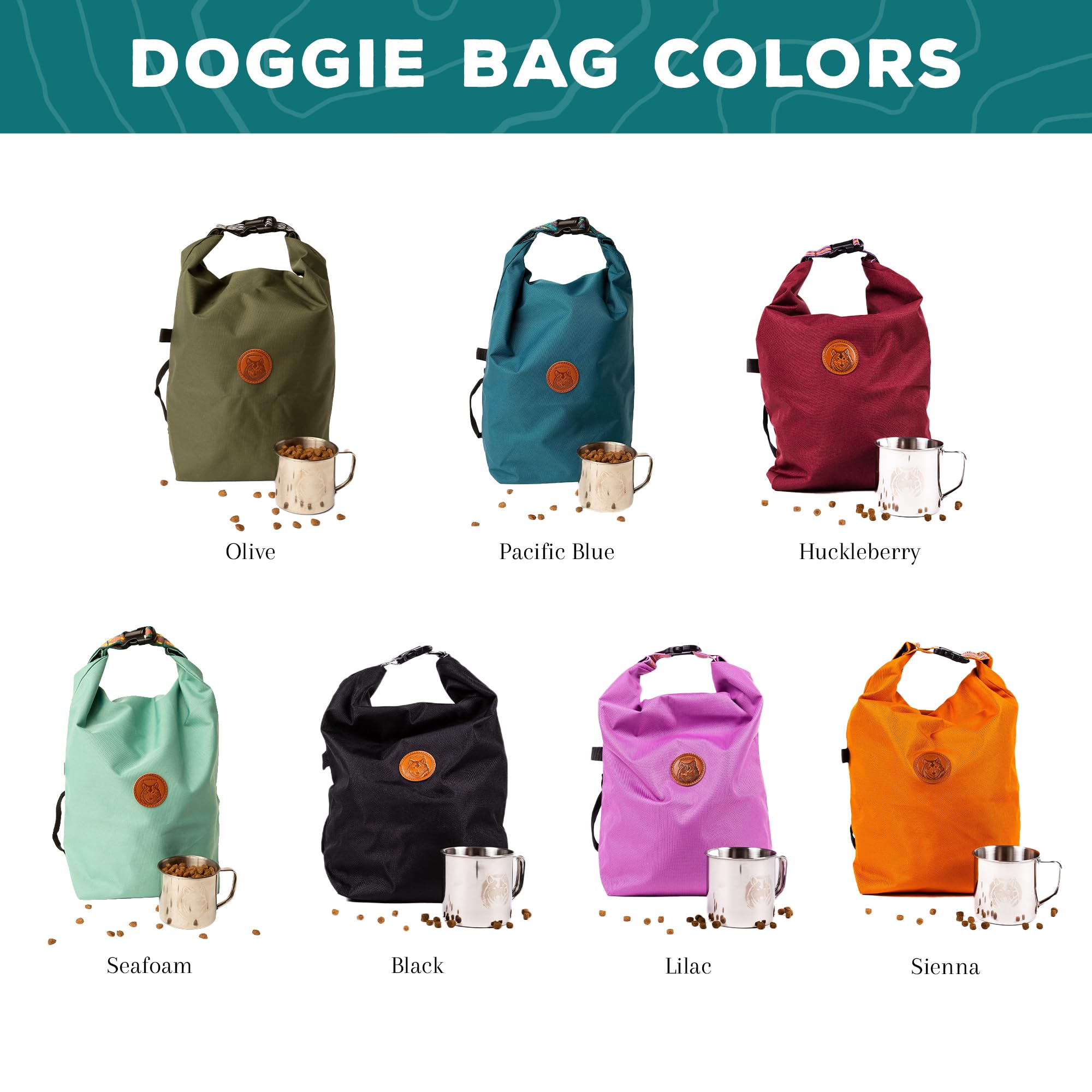 Wilderdog Doggie Bag water-resistant outer protects kibble and gear.