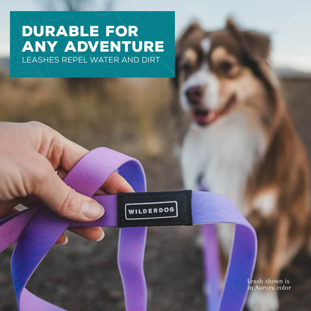 Wilderdog durable, soft leash that endures rain, sleet, and snow on rugged days.