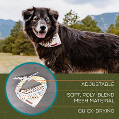 Wilderdog Evergreen bandana close-up shows lightweight mesh texture.