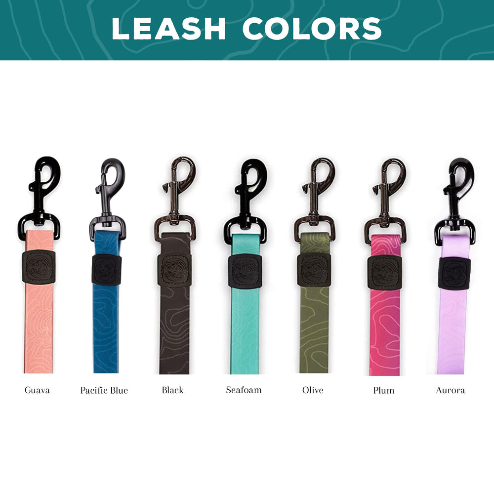 Wilderdog leash with swiveling zinc quick clip for easy on-off.