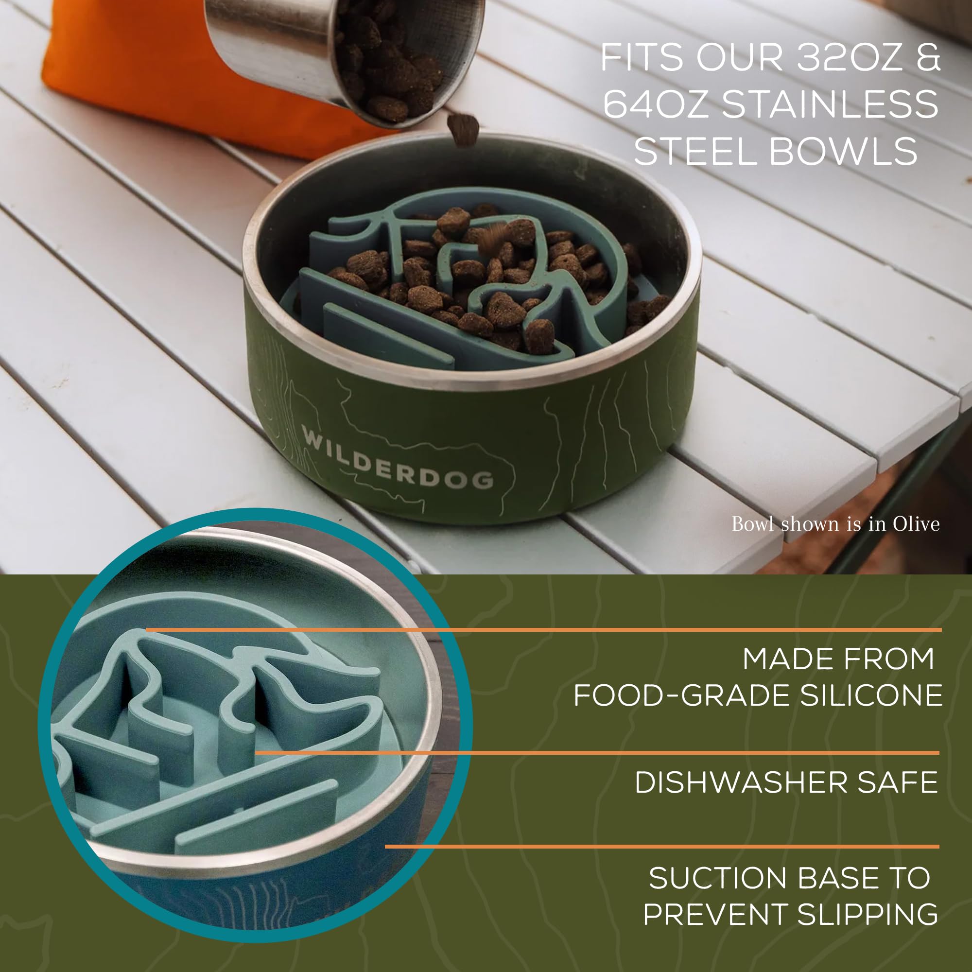 Wilderdog top-rack dishwasher-safe design for quick cleaning