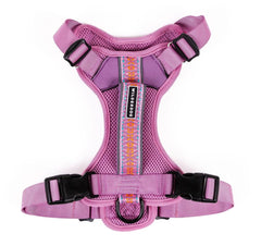 Wilderdog lightweight harness front view with reflective straps for safer daily walks
