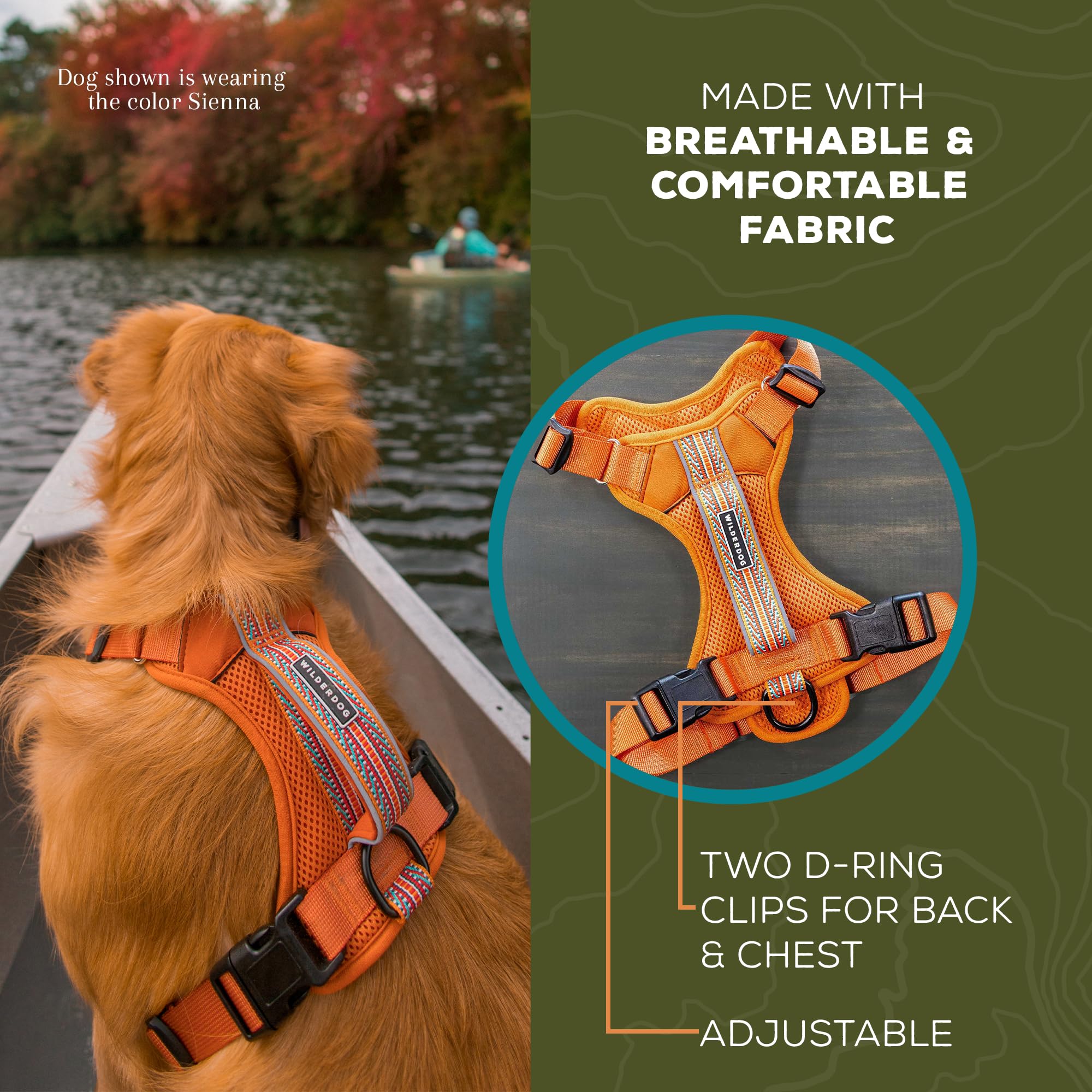 Wilderdog harness top handle for lifting over obstacles on trails