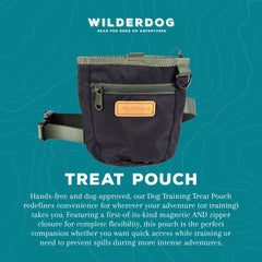 Wilderdog treat pouch showing magnetic closure for fast one-handed access