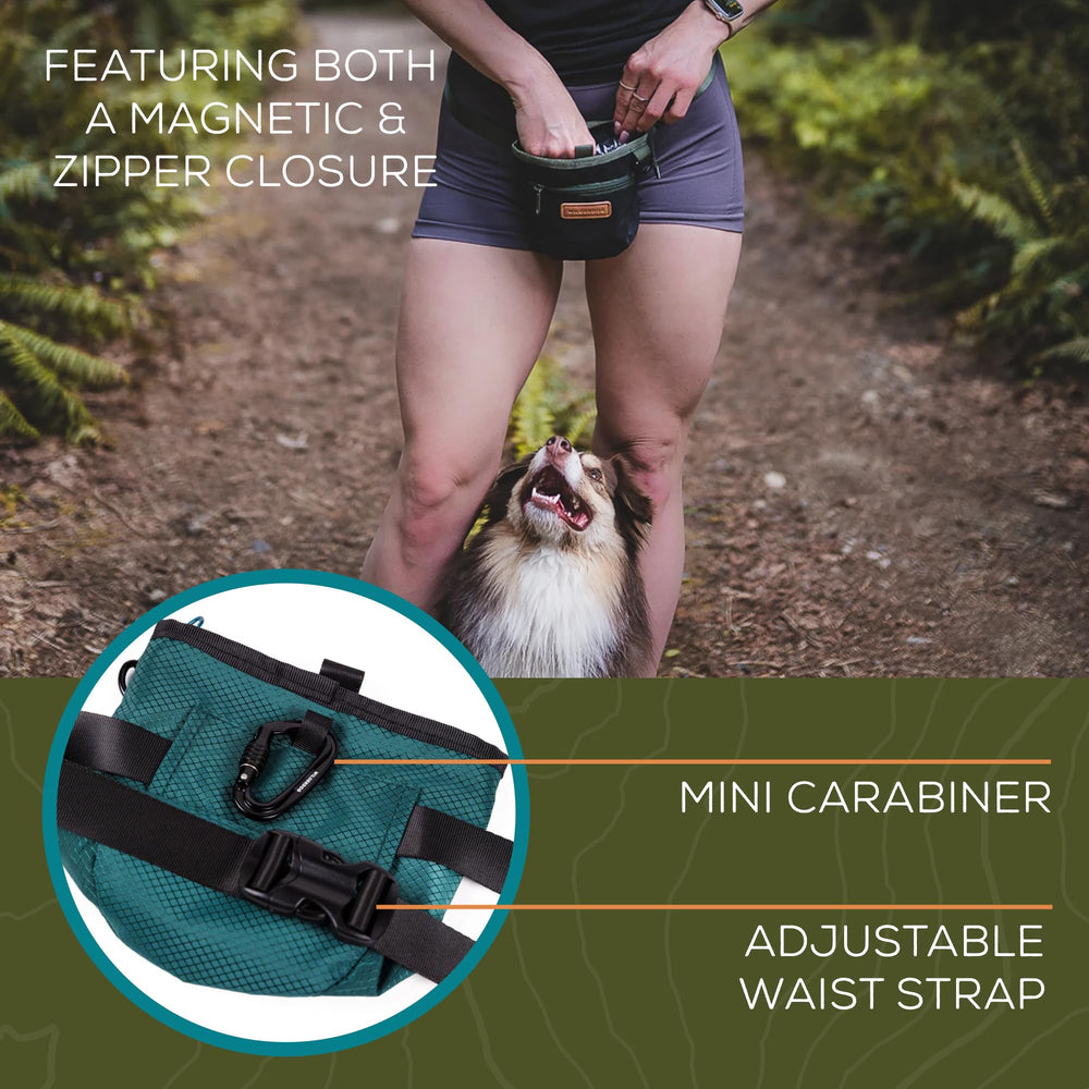 Wilderdog pouch with zippered pocket keeps treats secure on walks