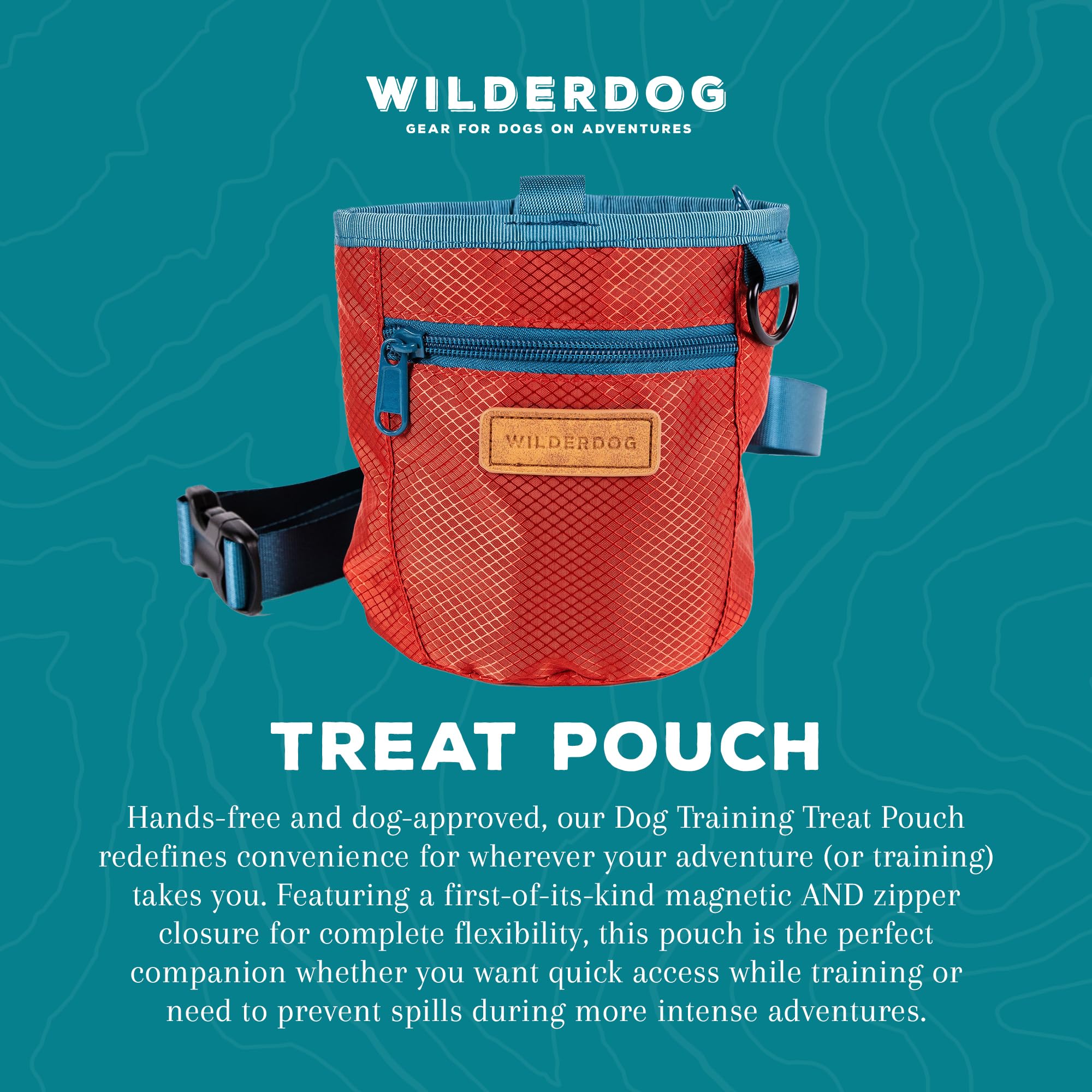 Wilderdog pouch with carabiner, ideal for attaching keys and small items