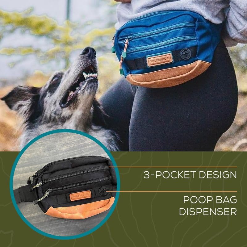 Wilderdog 2.5L capacity holds treats, keys, and small toys