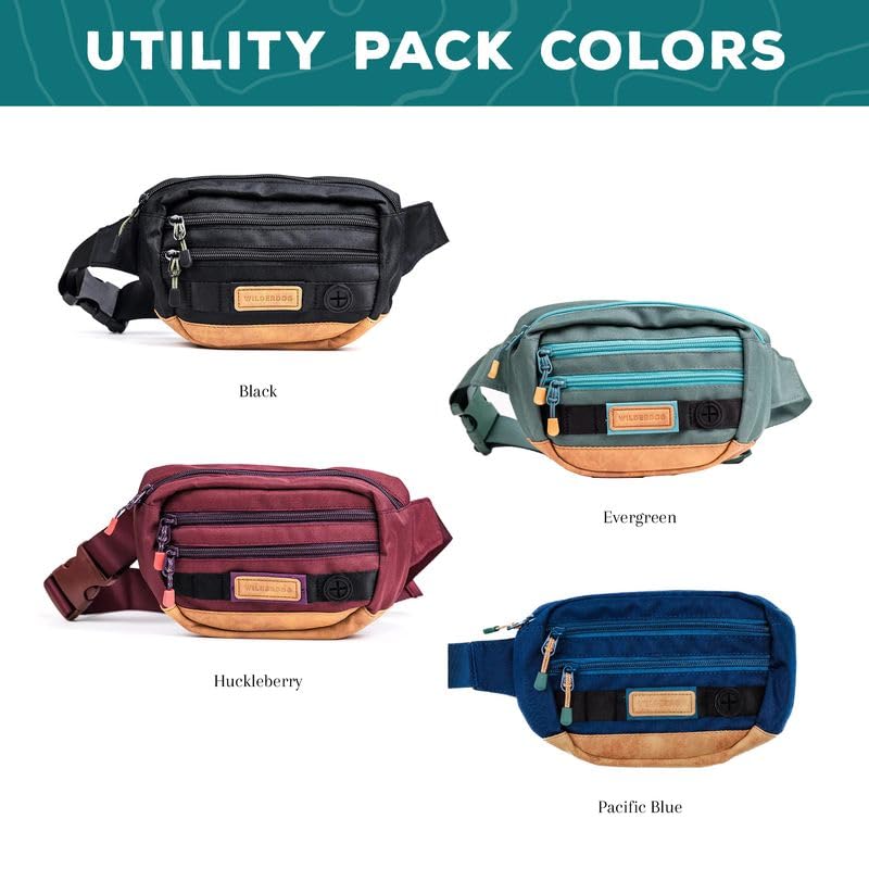 Wilderdog Utility Fanny Pack Evergreen carabiner-attachment area for accessories.