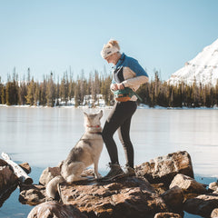 Wilderdog Utility Fanny Pack Evergreen pocket open shows organized three compartments.