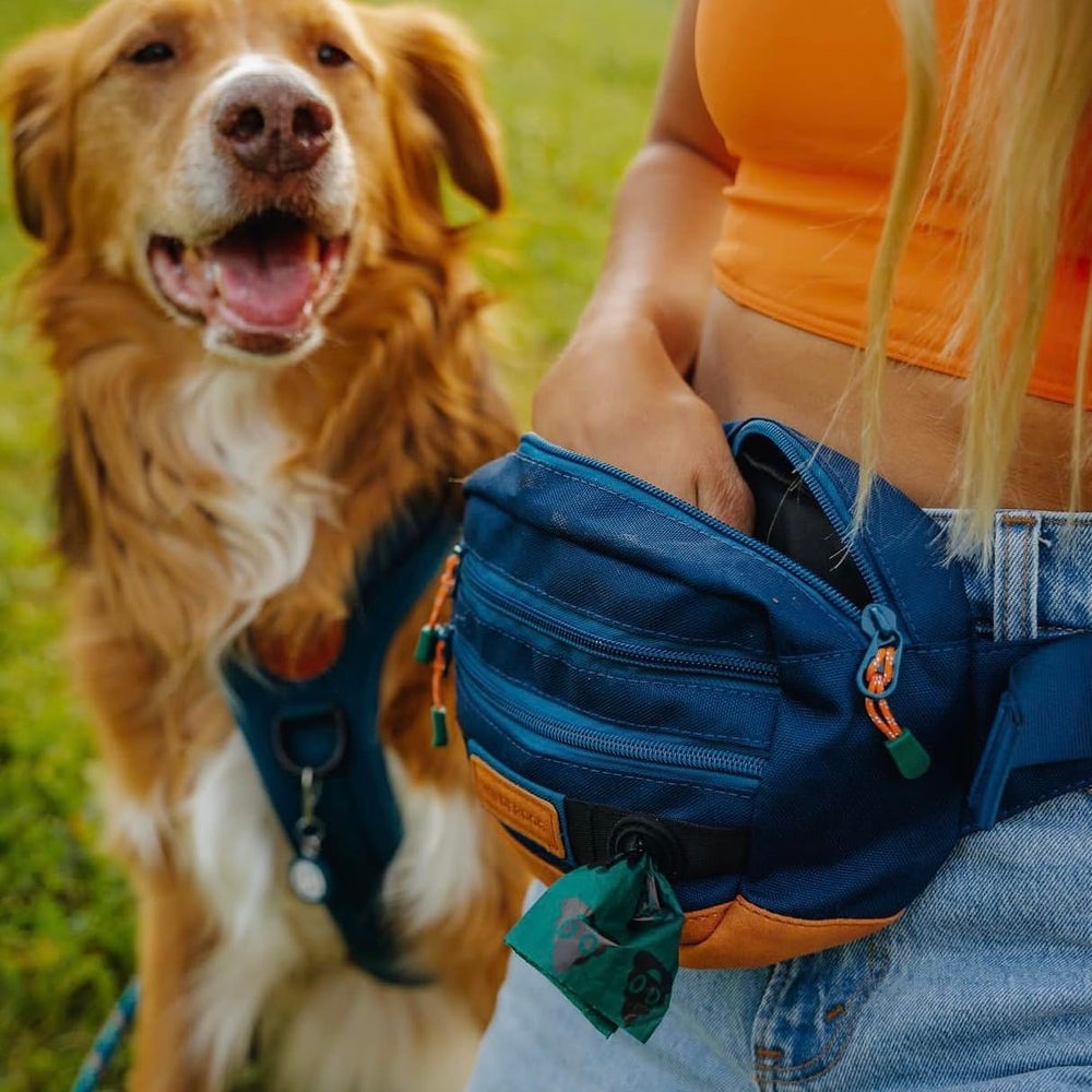 Wilderdog Utility Fanny Pack Pacific Blue carabiner attachment points for extra gear