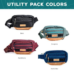 Wilderdog Utility Fanny Pack built-in poop bag dispenser ready for on-demand waste bags