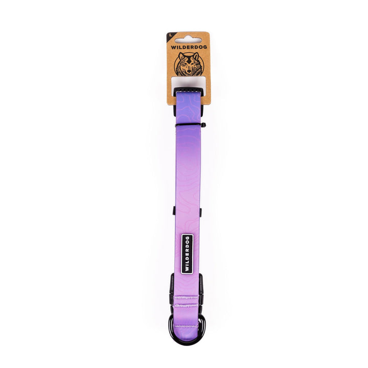 Wilderdog Aurora waterproof collar front view showing durable, water-repellent design.