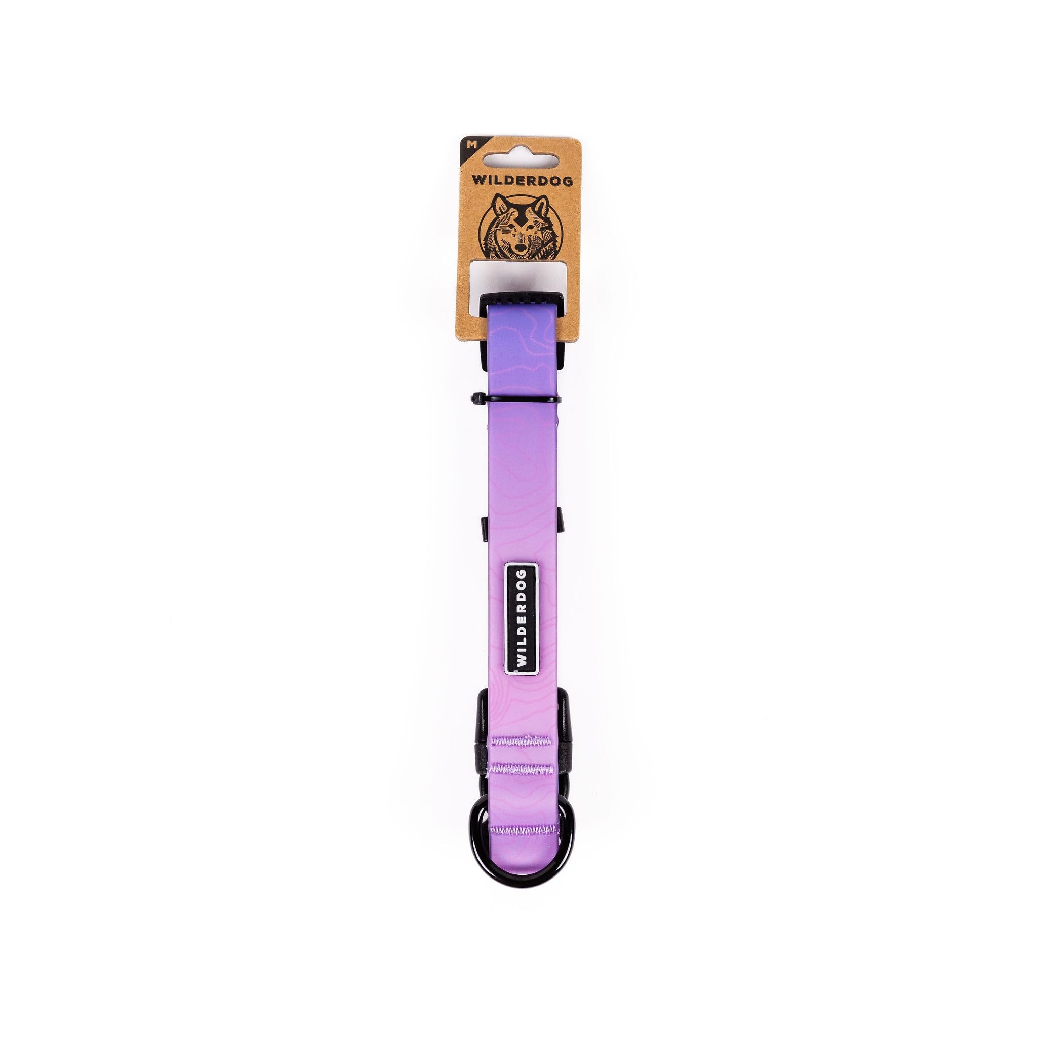 Wilderdog Aurora waterproof collar in use, repelling water and dirt