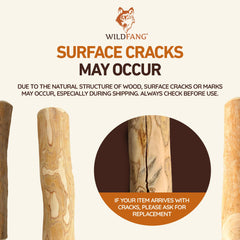 Wildfang Coffee Wood Dog Chew closeup shows textured stick for aggressive chewers.
